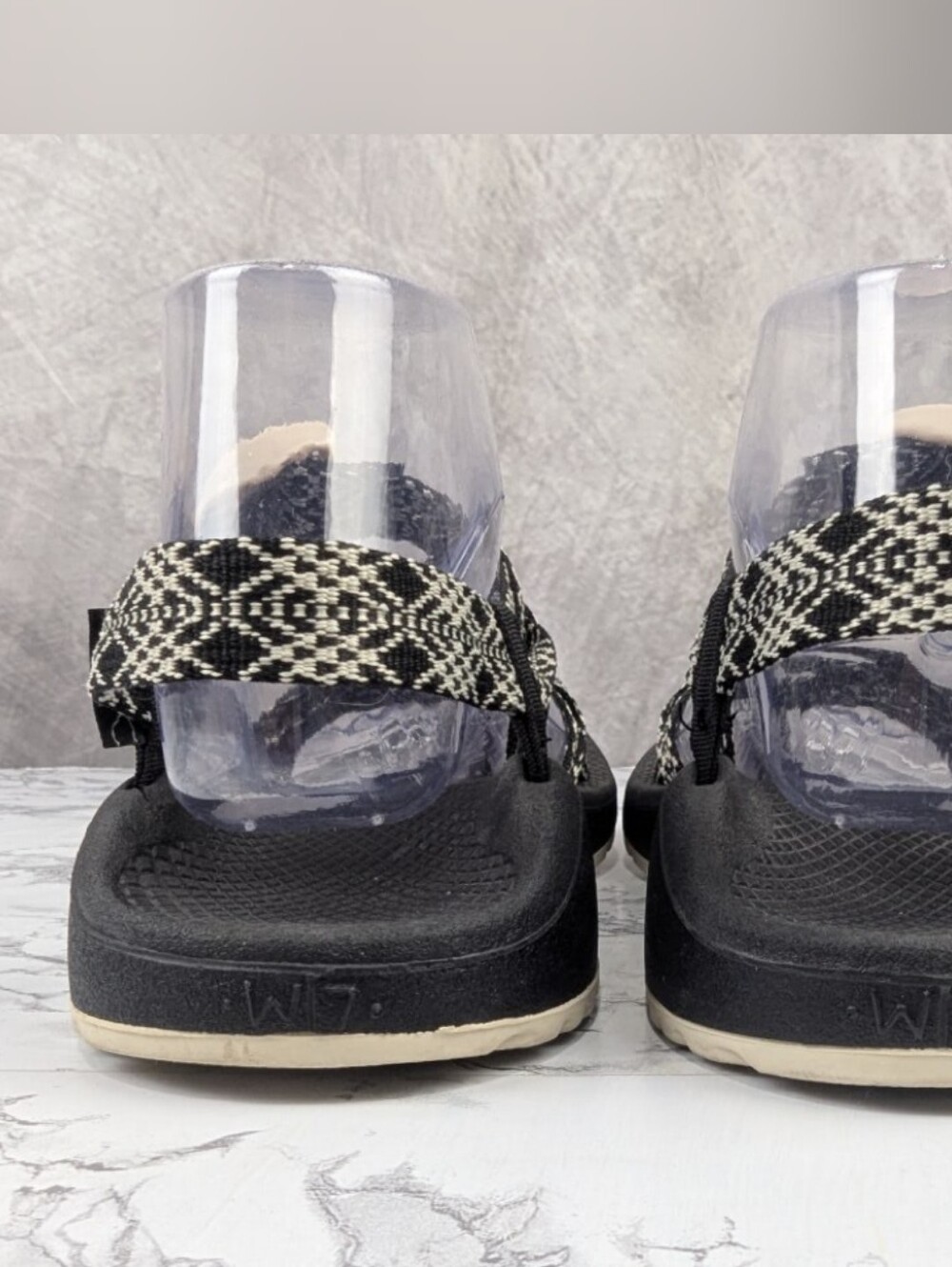 Chaco ZX/2 Cloud Sandal Women's Size 7 Double Strap Toe Loop Geometric Tan Black - Picture 9 of 14